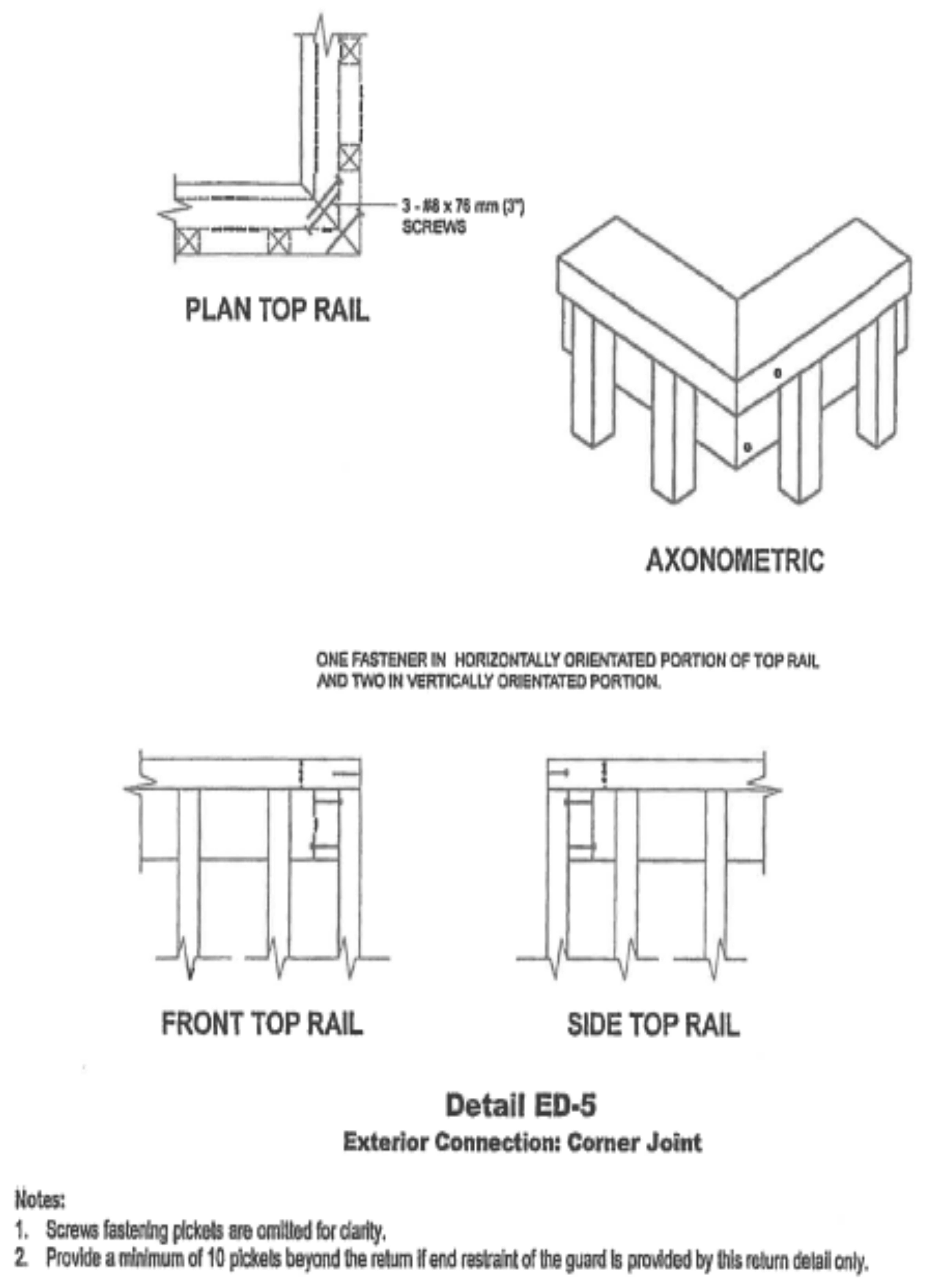 Diagram showing Detail ED-5: Corner Joint