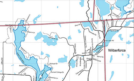 A section of the Highlands East Ward Map.
