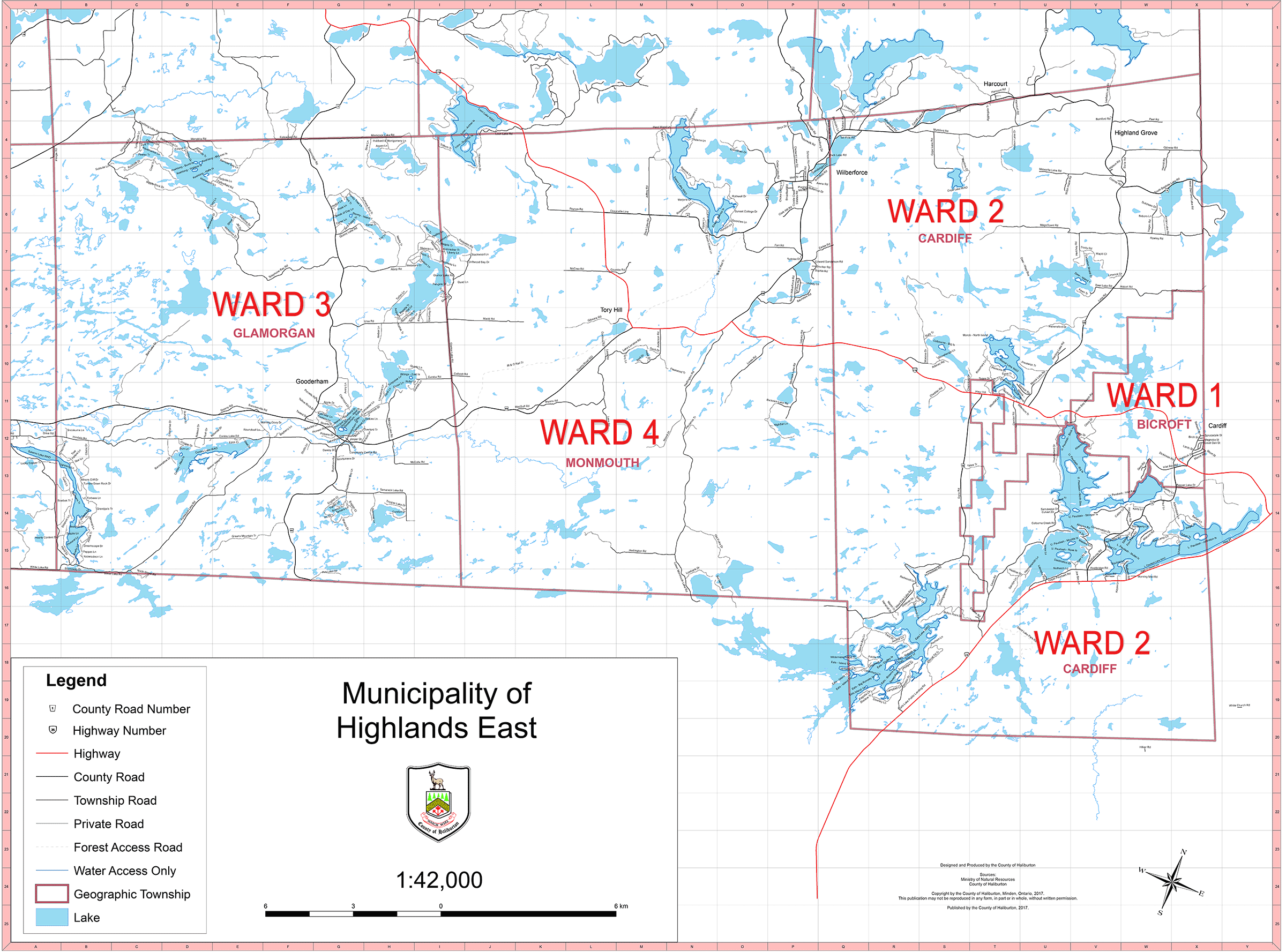 Ward map of Highlands East